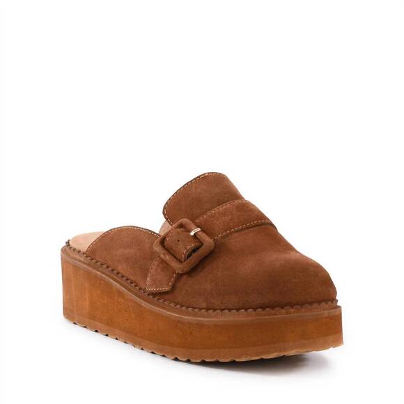 SEYCHELLES Shoes - NEW SEYCHELLES women's come together open back platform mules in brown suede